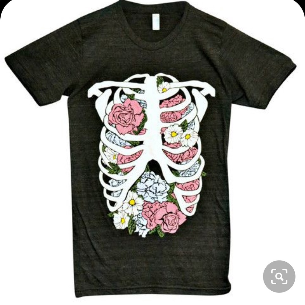 Wicked clothes floral ribcage tee